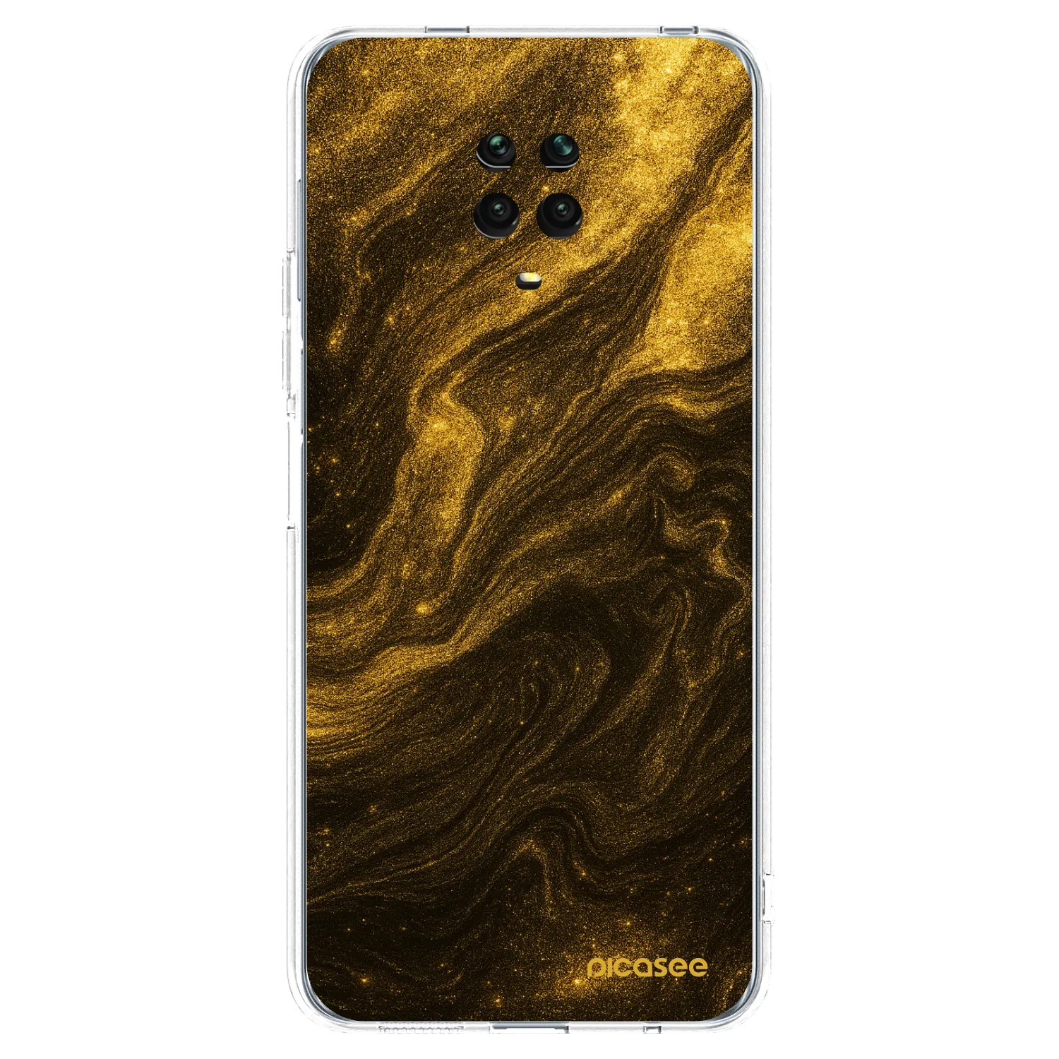 Picasee Xiaomi Redmi Note 9S Hülle - Transparentes Silikon - Black