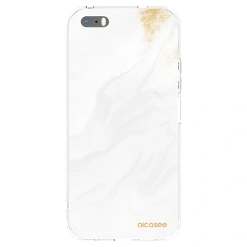 Picasee Apple iPhone 5/5S/SE Hülle - Transparentes Silikon - White