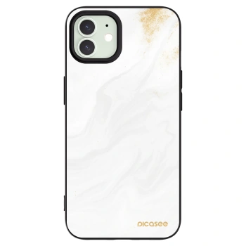 Picasee Apple iPhone 12 Hülle - Schwarzes Silikon - White