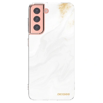 Picasee Samsung Galaxy S21 5G G991B Hülle - Transparentes Silikon - White
