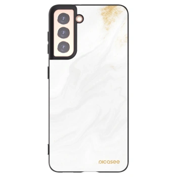Picasee Samsung Galaxy S21 5G G991B Hülle - Schwarzes Silikon - White