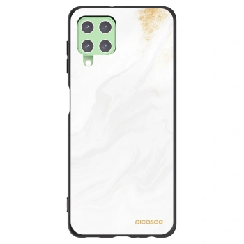 Picasee Samsung Galaxy A22 A225F 4G Hülle - Schwarzes Silikon - White