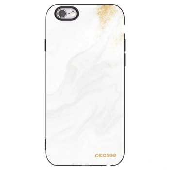 Picasee Apple iPhone 6/6S Hülle - Schwarzes Silikon - White