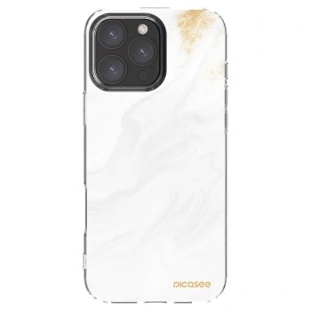 Picasee Apple iPhone 16 Pro Max Hülle - Transparentes Silikon - White