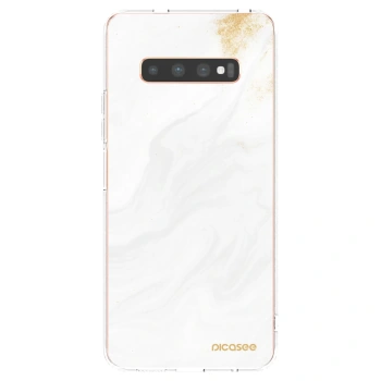 Picasee Samsung Galaxy S10 Plus G975 Hülle - Transparentes Silikon - White