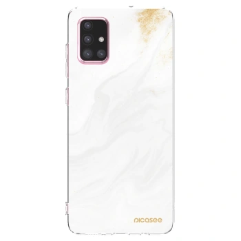 Picasee Samsung Galaxy A71 A715F Hülle - Transparentes Silikon - White
