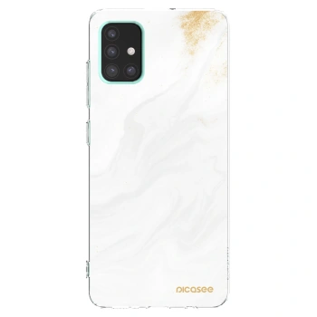 Picasee Samsung Galaxy A51 A515F Hülle - Transparentes Silikon - White