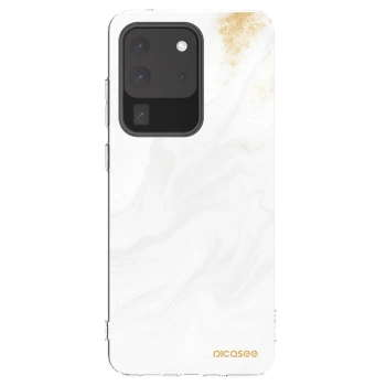 Picasee Samsung Galaxy S20 Ultra 5G G988F Hülle - Transparentes Silikon - White