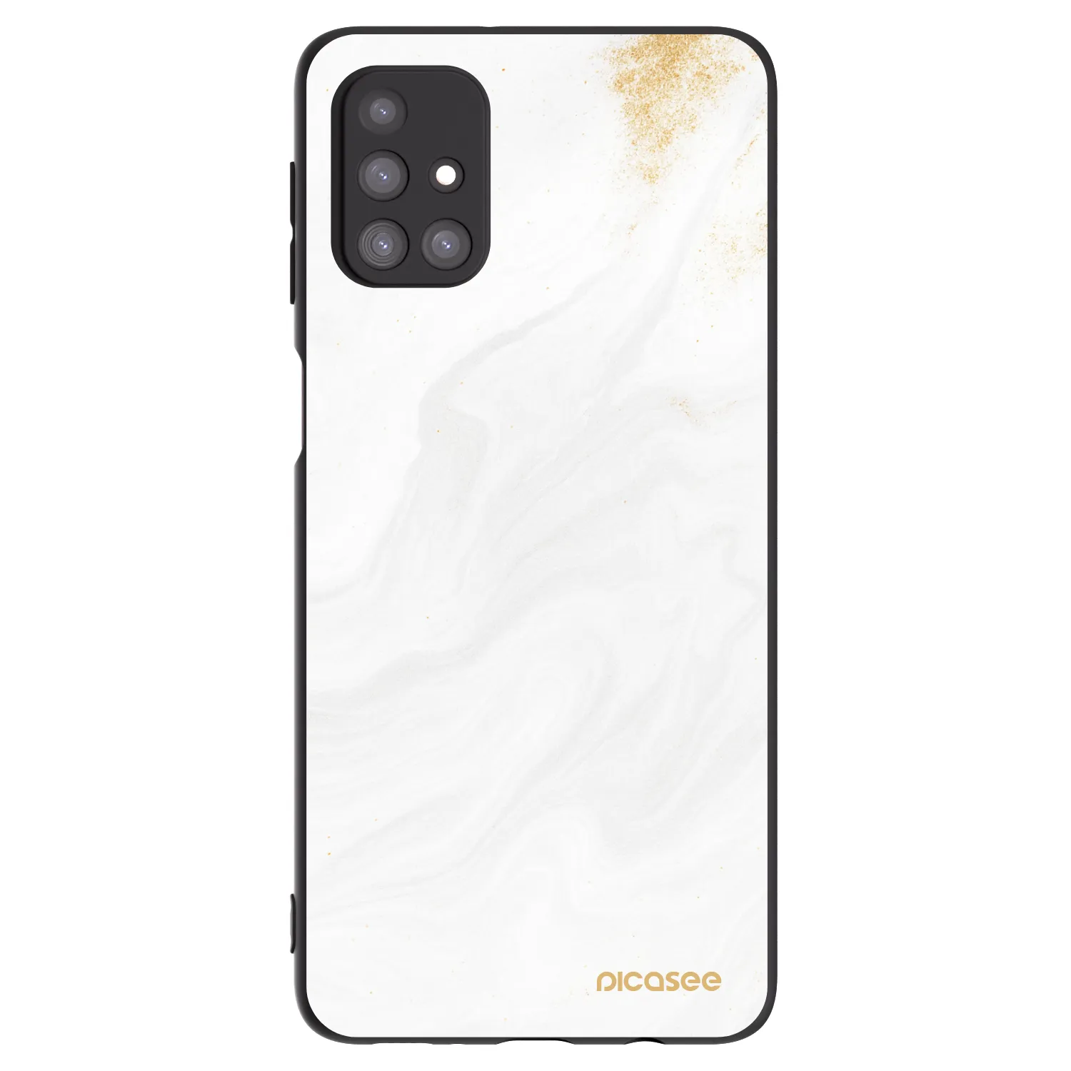 Picasee Samsung Galaxy M31s Hülle - Schwarzes Silikon - White