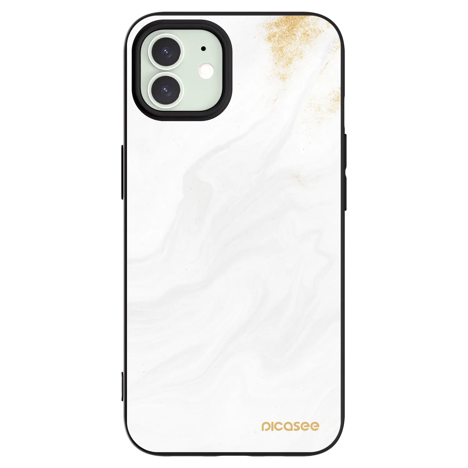 Picasee Apple iPhone 12 Hülle - Schwarzes Silikon - White