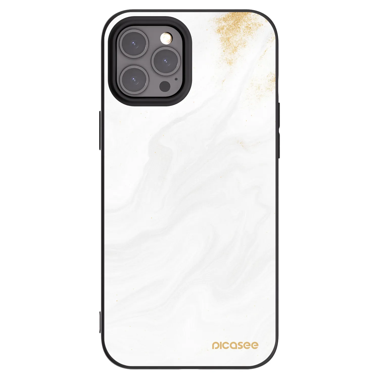 Picasee Apple iPhone 12 Pro Max Hülle - Schwarzes Silikon - White