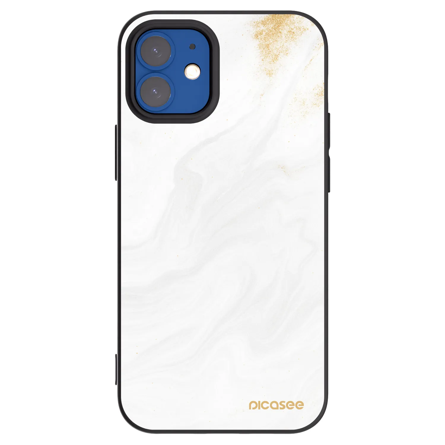 Picasee Apple iPhone 12 mini Hülle - Schwarzes Silikon - White