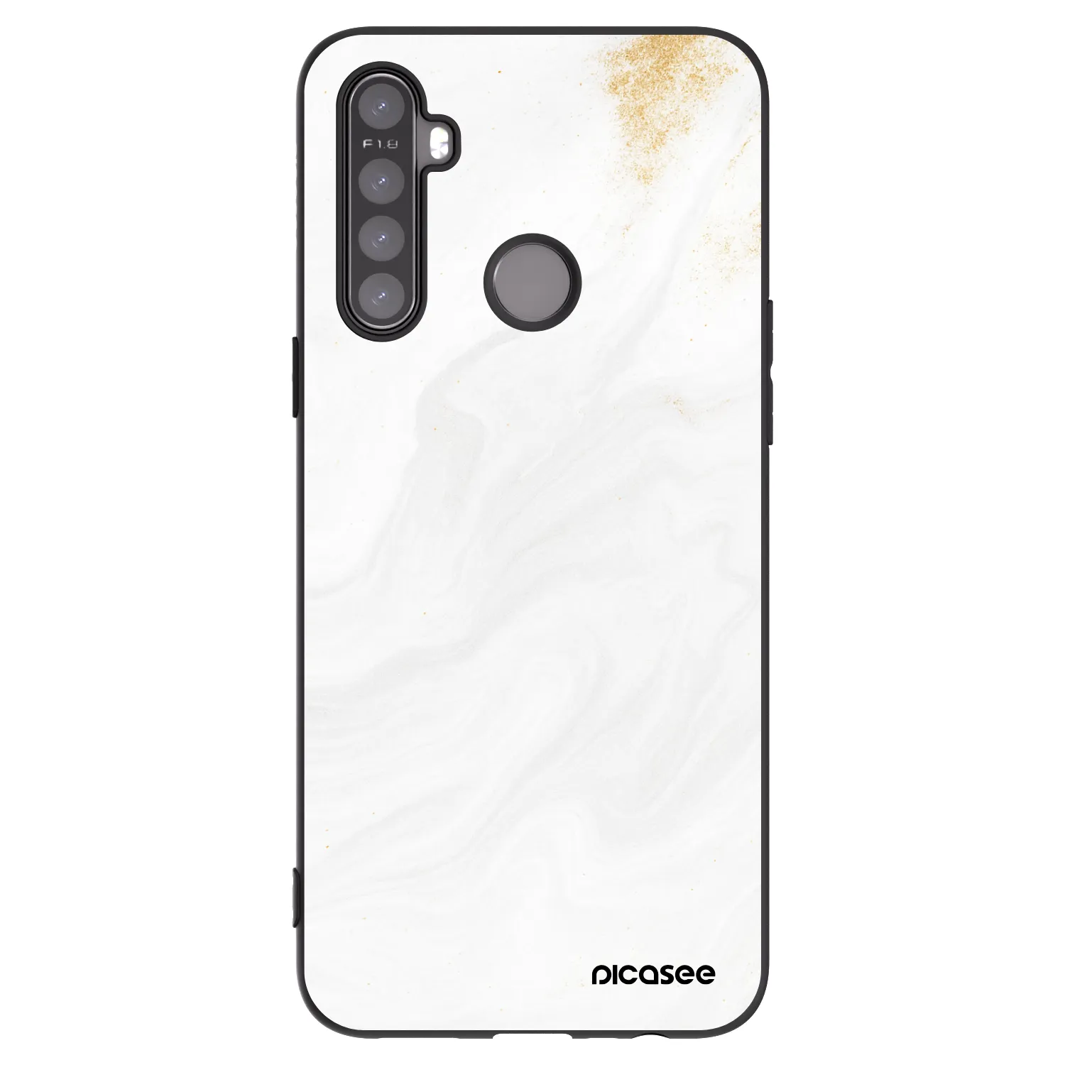 Picasee Realme 5 Hülle - Schwarzes Silikon - White