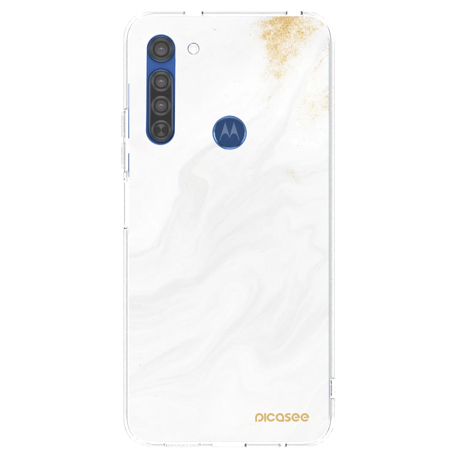 Picasee Motorola Moto G8 Hülle - Transparentes Silikon - White
