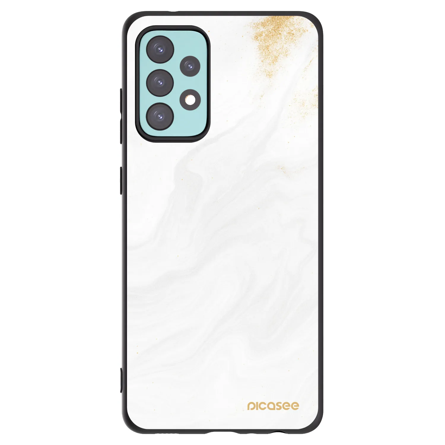 Picasee Samsung Galaxy A72 A725F Hülle - Schwarzes Silikon - White