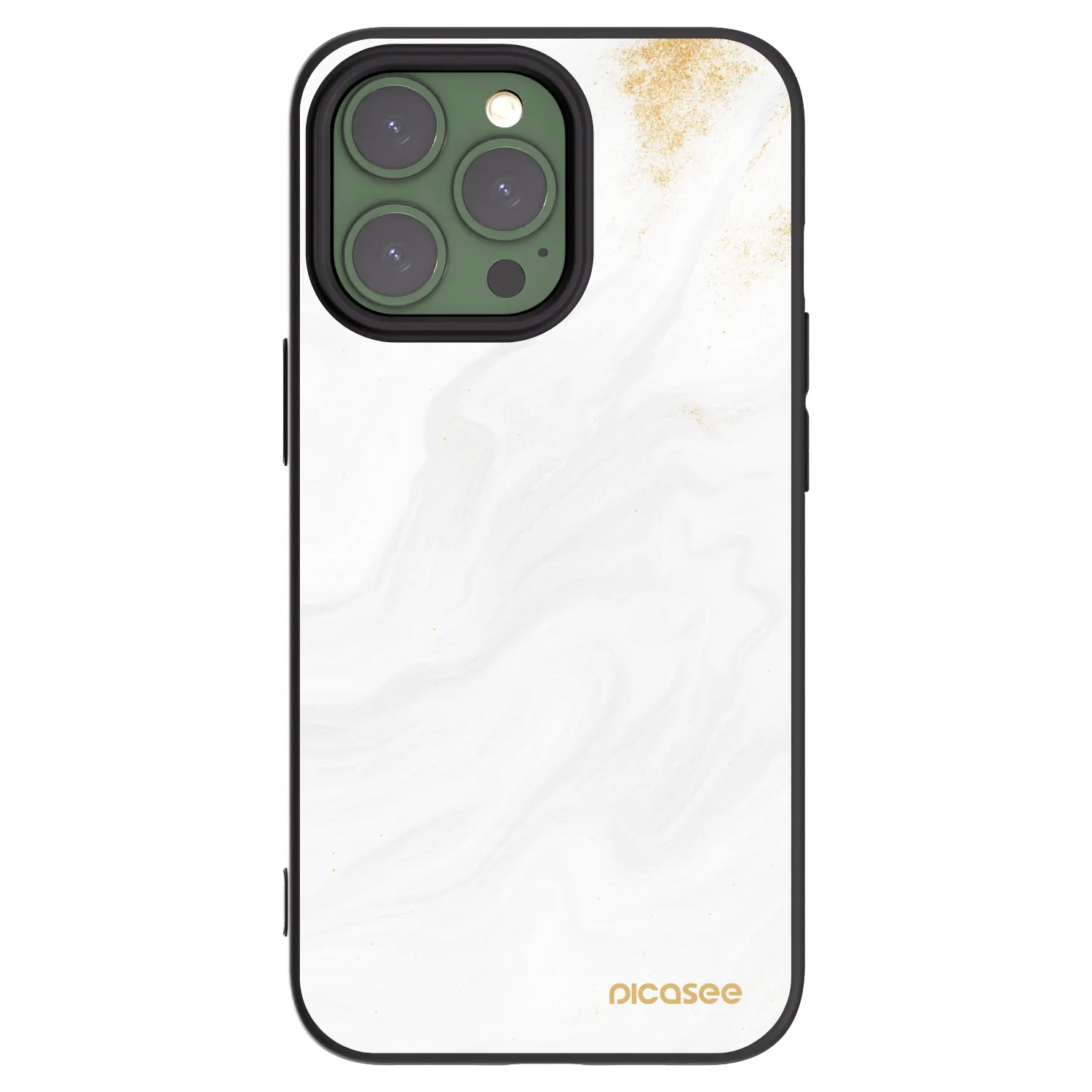 Picasee Apple iPhone 13 Pro Hülle - Schwarzes Silikon - White