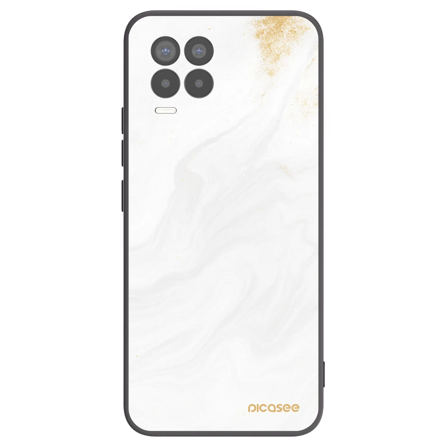 Picasee Realme 8 4G Hülle - Schwarzes Silikon - White