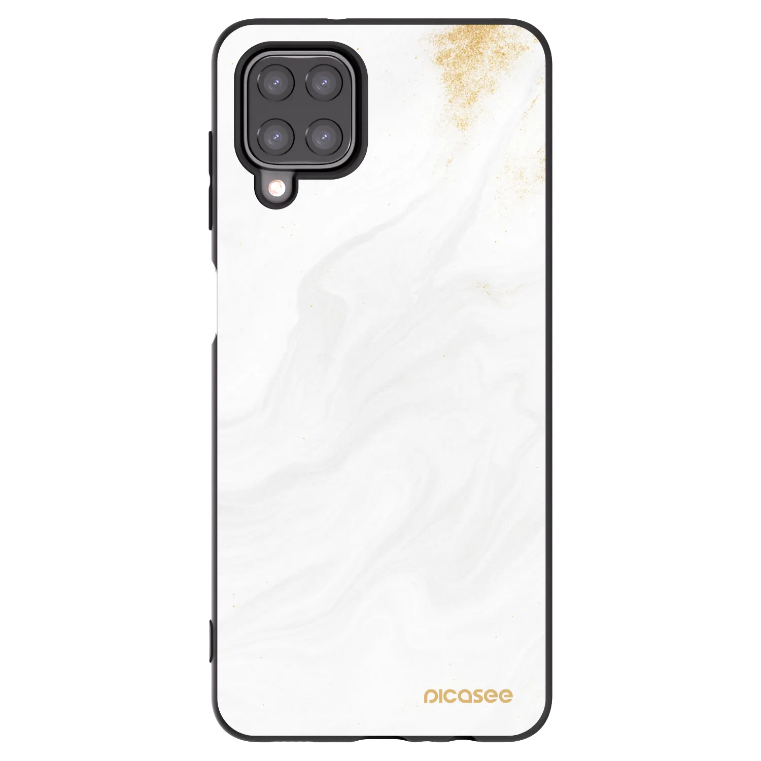 Picasee Samsung Galaxy M12 M127F Hülle - Schwarzes Silikon - White