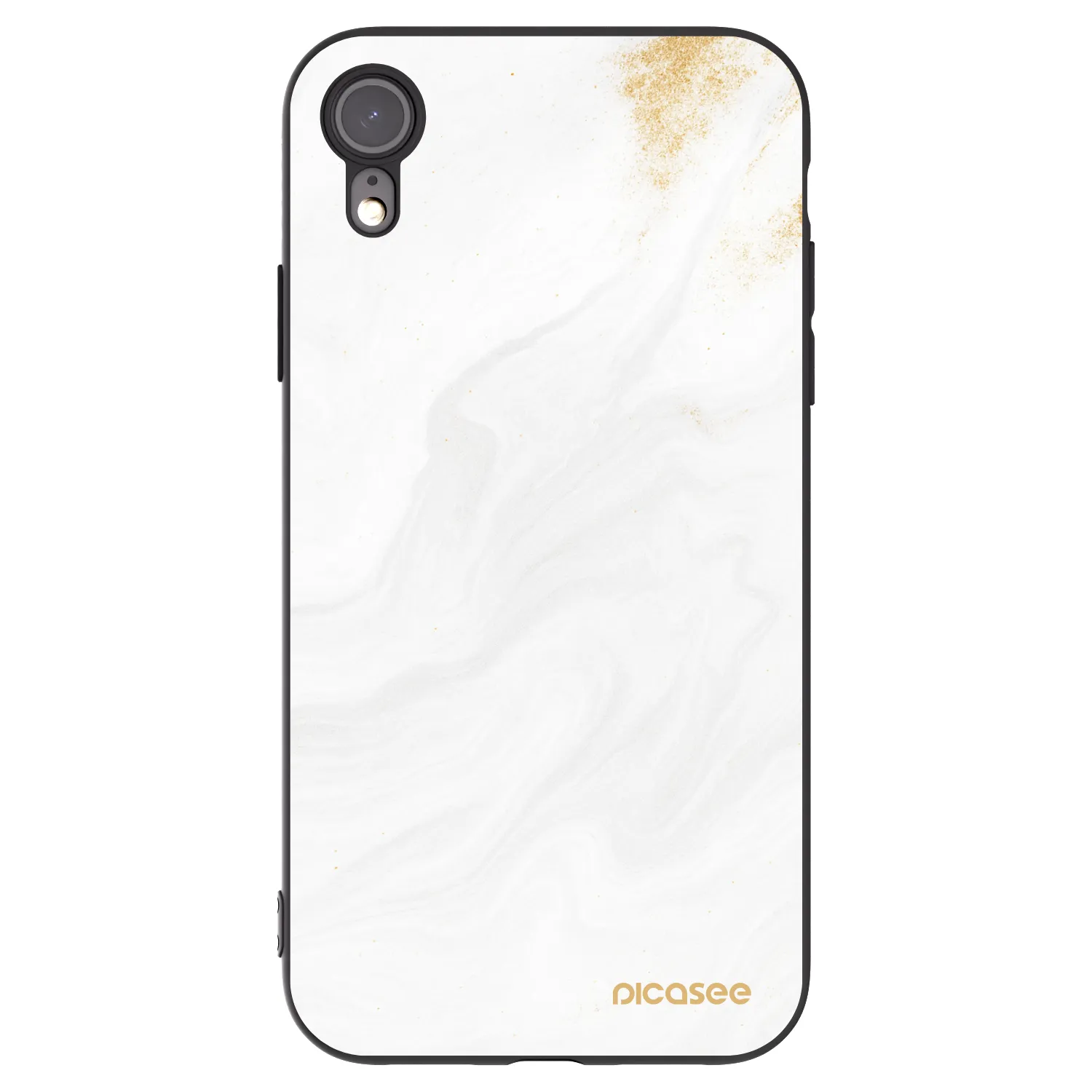 Picasee Apple iPhone XR Hülle - Schwarzes Silikon - White