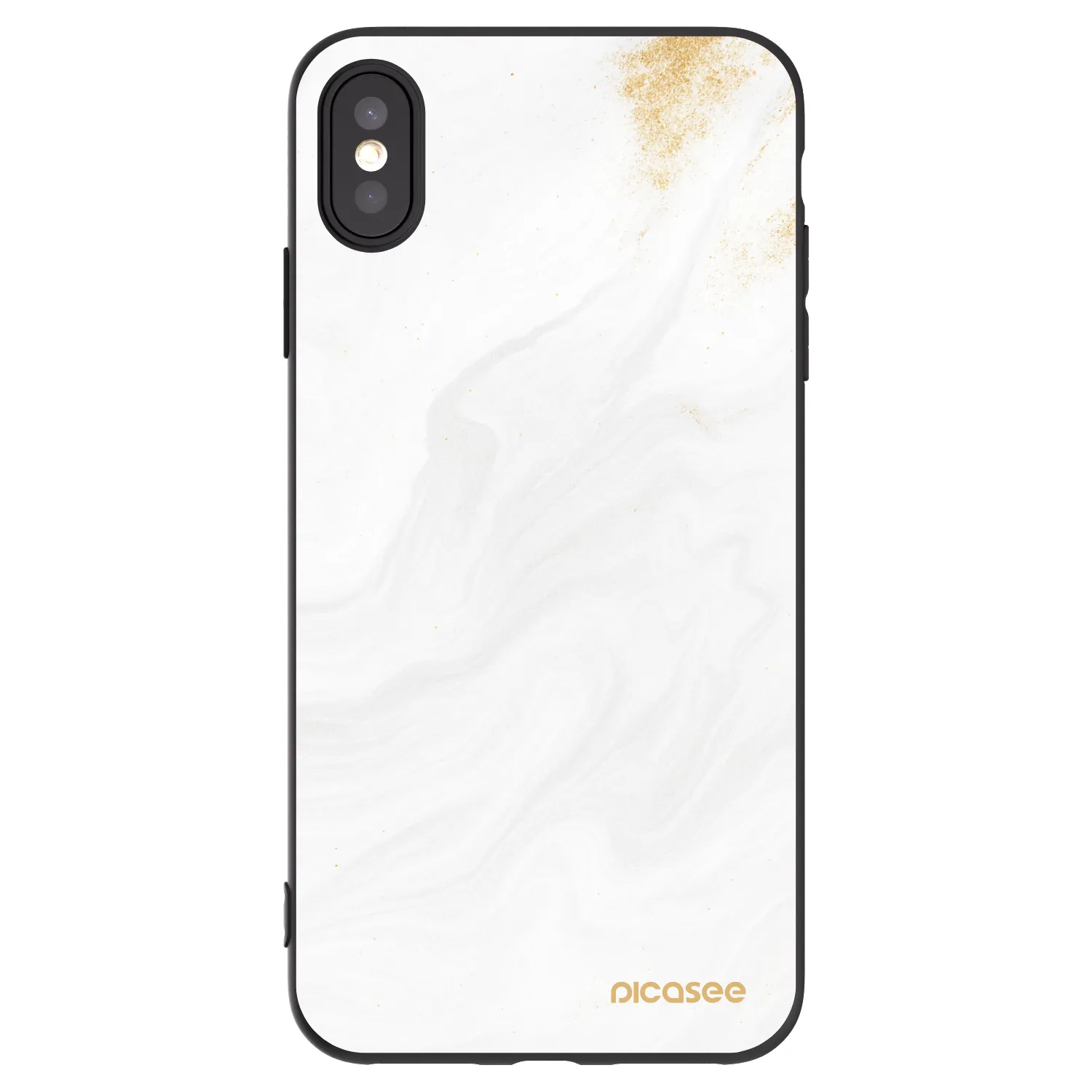 Picasee Apple iPhone XS Max Hülle - Schwarzes Silikon - White
