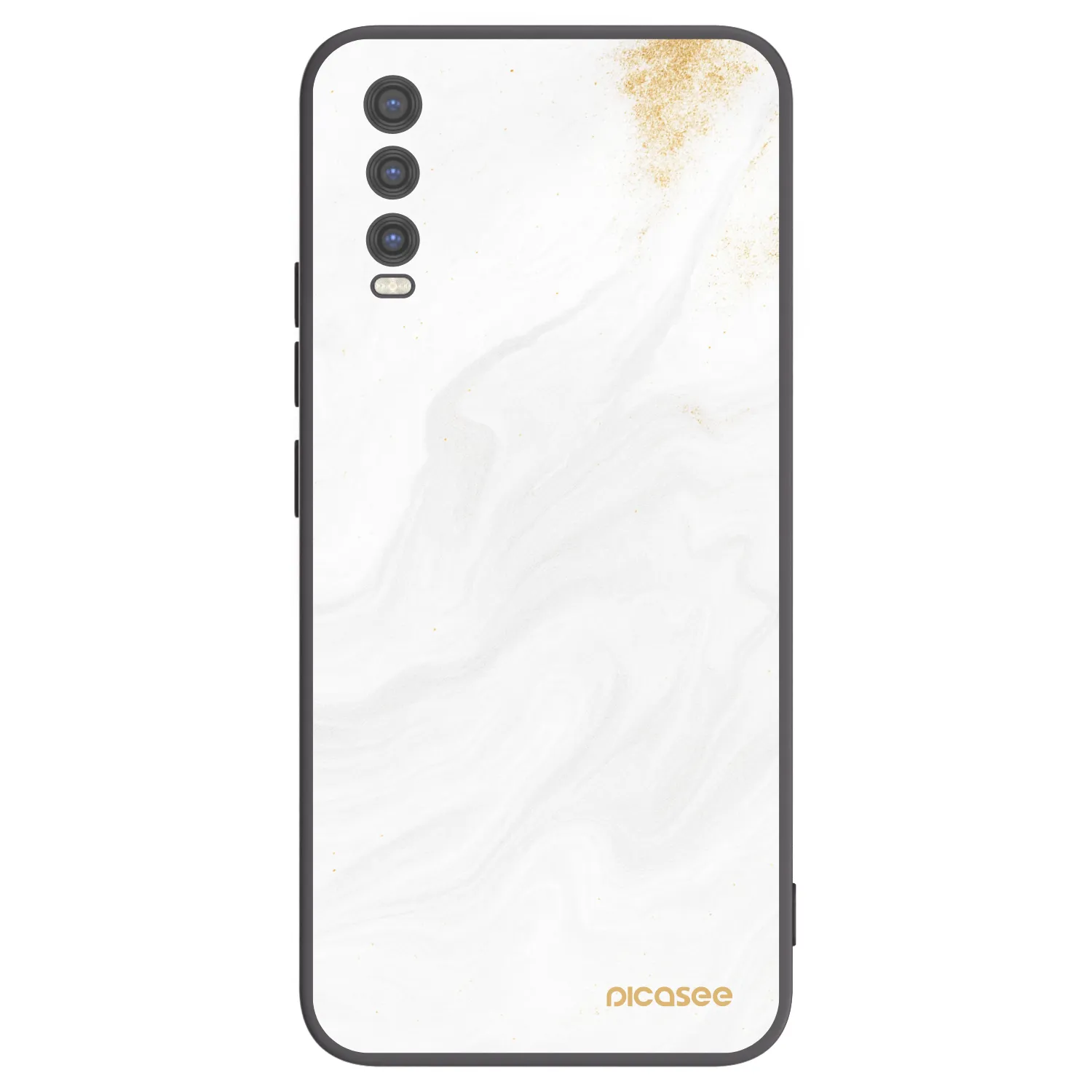 Picasee Vivo Y20s Hülle - Schwarzes Silikon - White