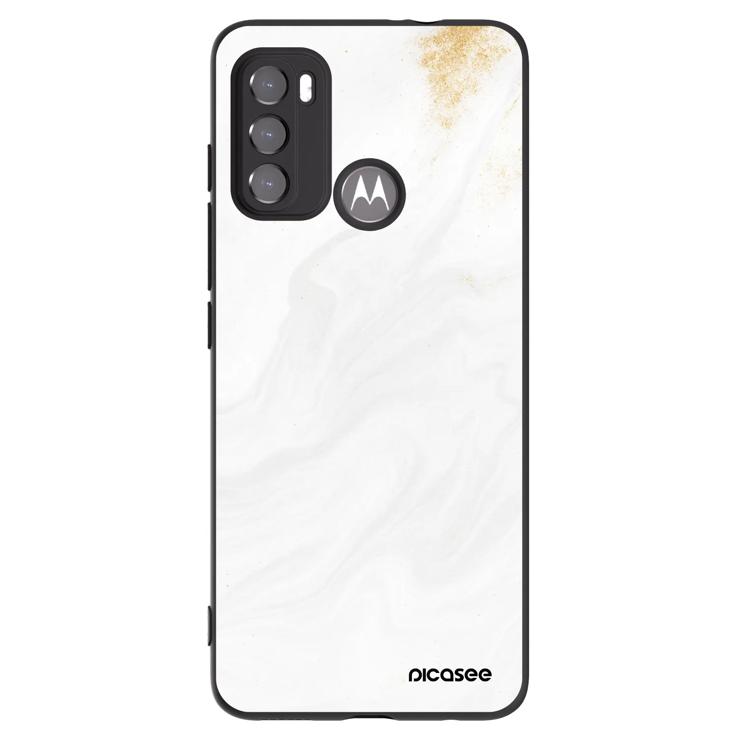 Picasee Motorola Moto G60 Hülle - Schwarzes Silikon - White
