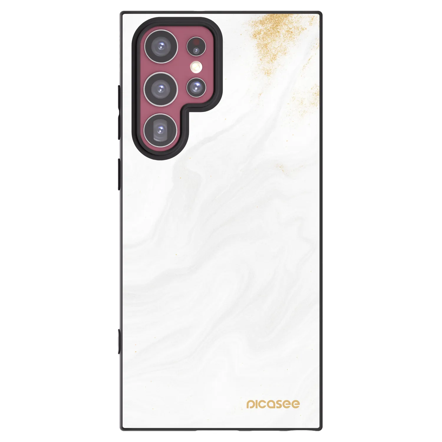Picasee Samsung Galaxy S22 Ultra 5G Hülle - Schwarzes Silikon - White