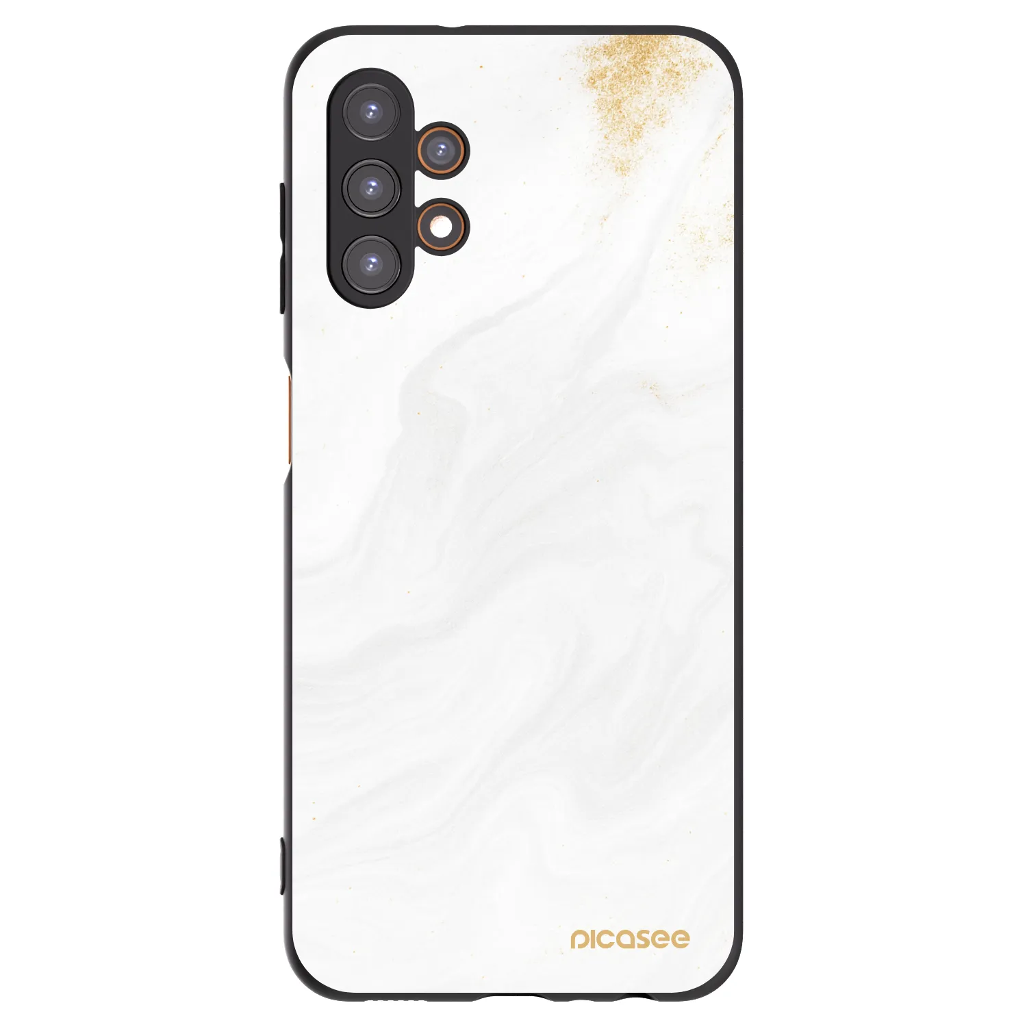 Picasee Samsung Galaxy A13 4G A135 Hülle - Schwarzes Silikon - White