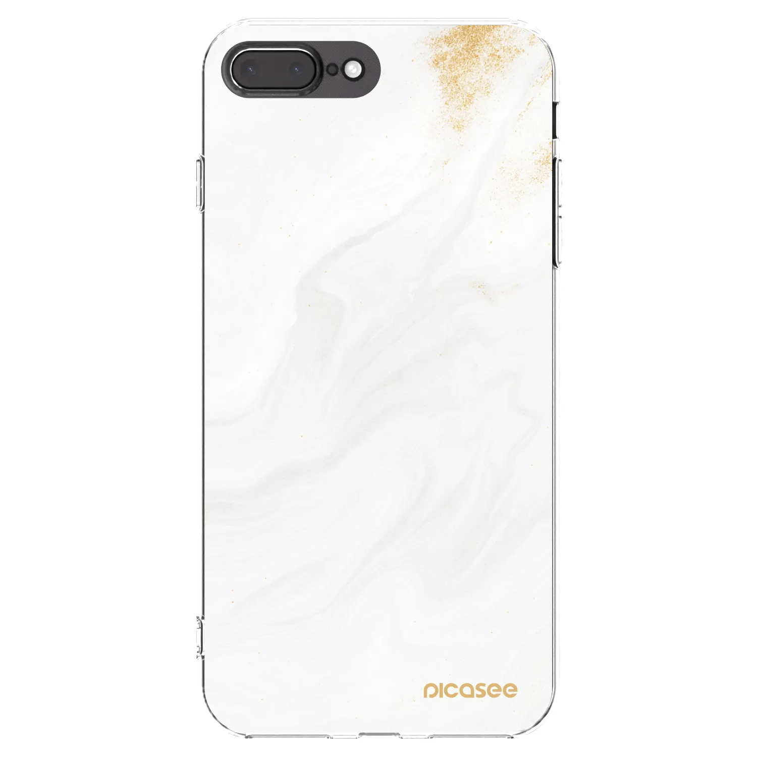 Picasee Apple iPhone 8 Plus Hülle - Transparentes Silikon - White
