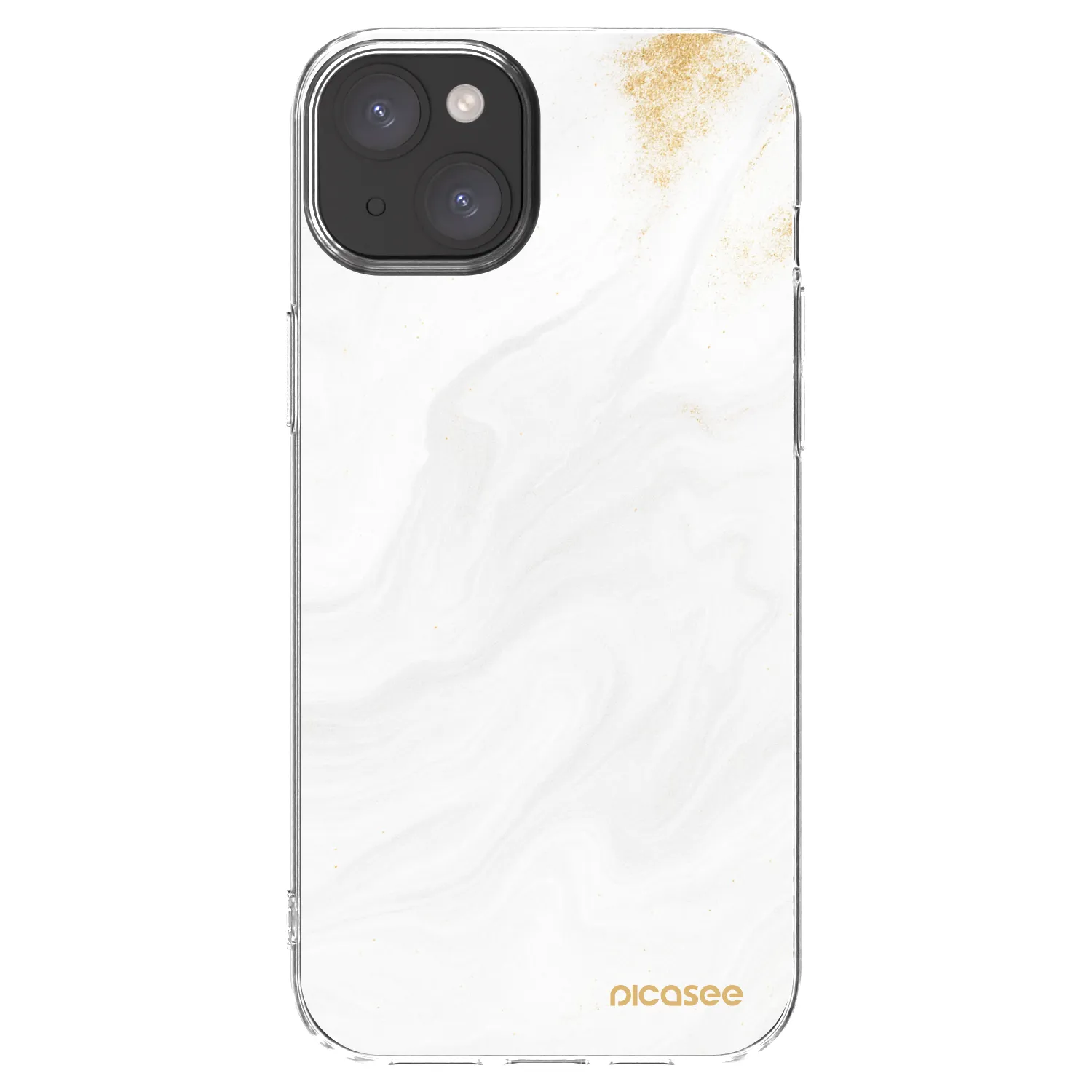 Picasee Apple iPhone 15 Plus Hülle - Transparentes Silikon - White