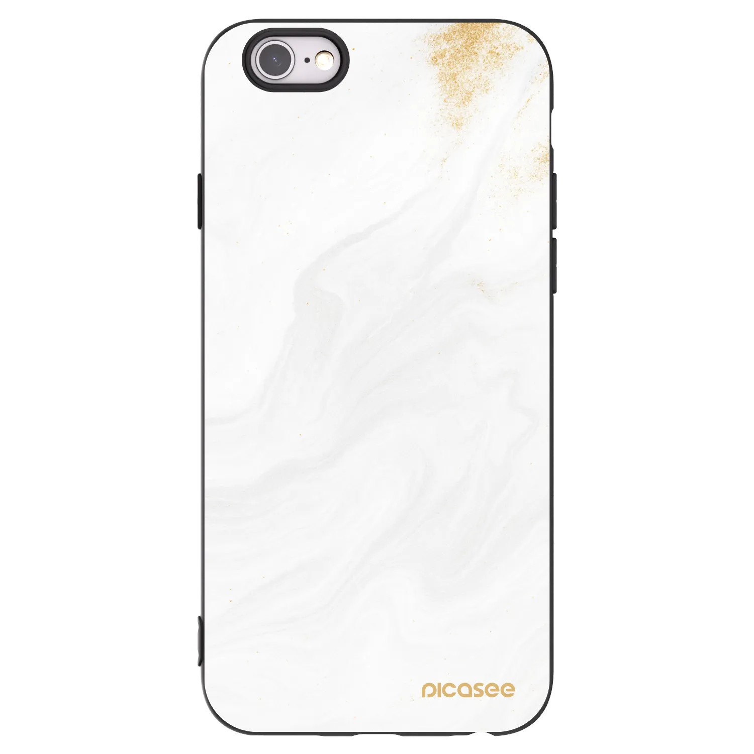 Picasee Apple iPhone 6/6S Hülle - Schwarzes Silikon - White