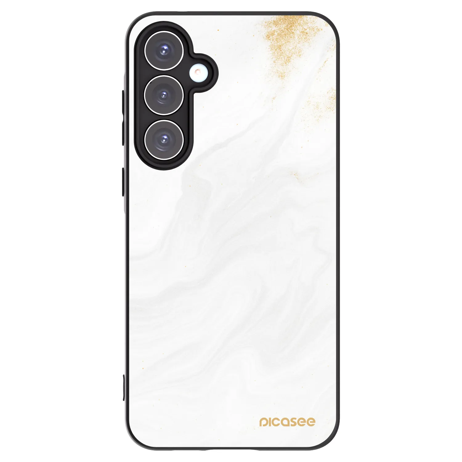 Picasee Samsung Galaxy A55 5G A556B Hülle - Schwarzes Silikon - White