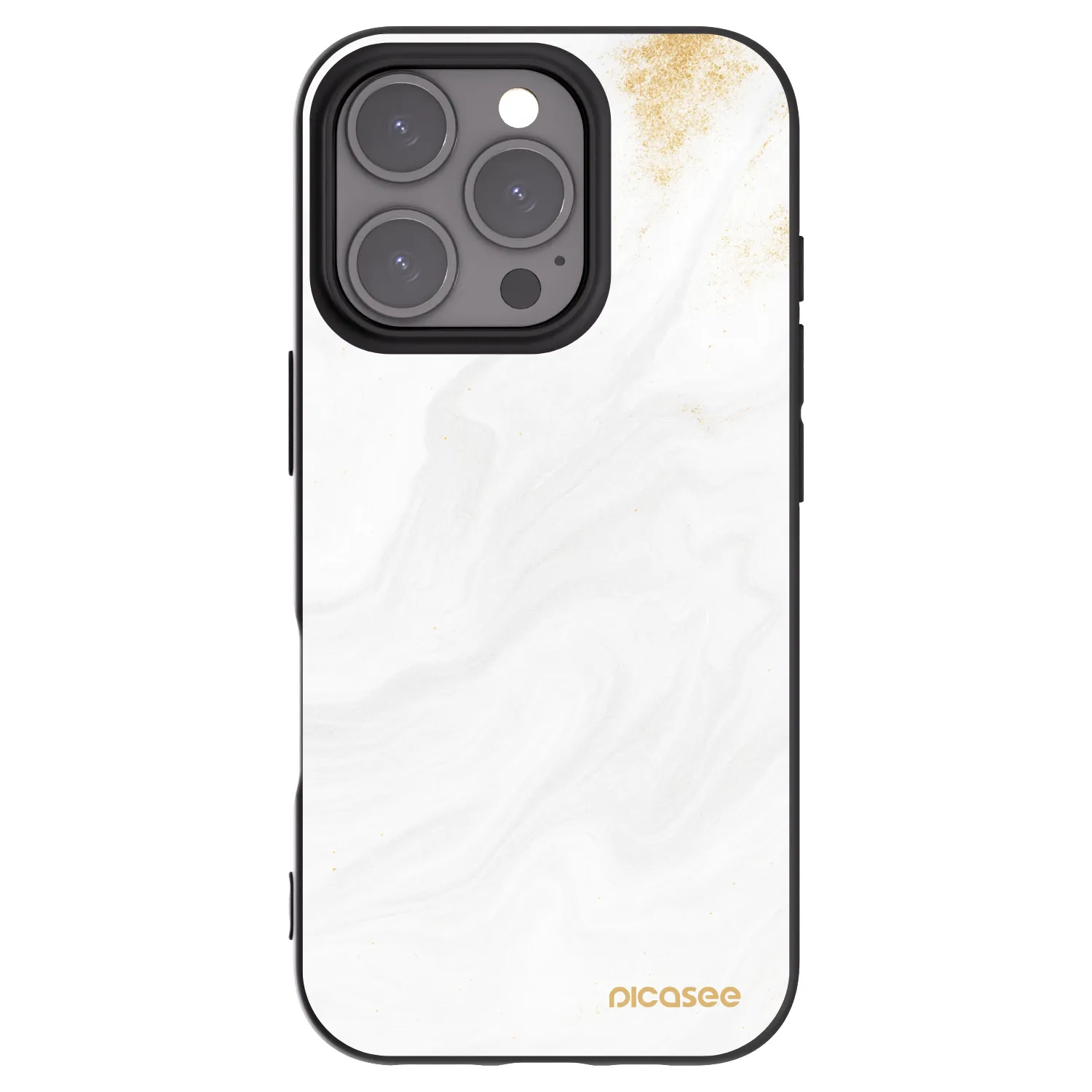 Picasee Apple iPhone 16 Pro Hülle - Schwarzes Silikon - White