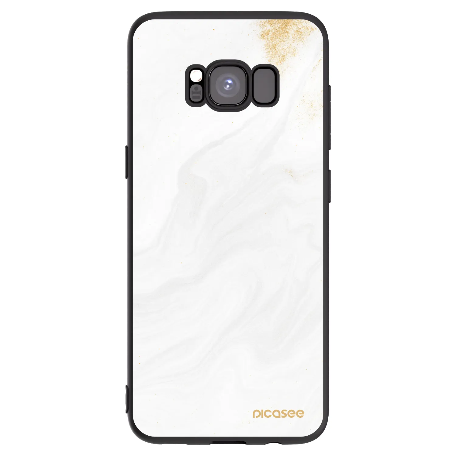 Picasee Samsung Galaxy S8 G950F Hülle - Schwarzes Silikon - White