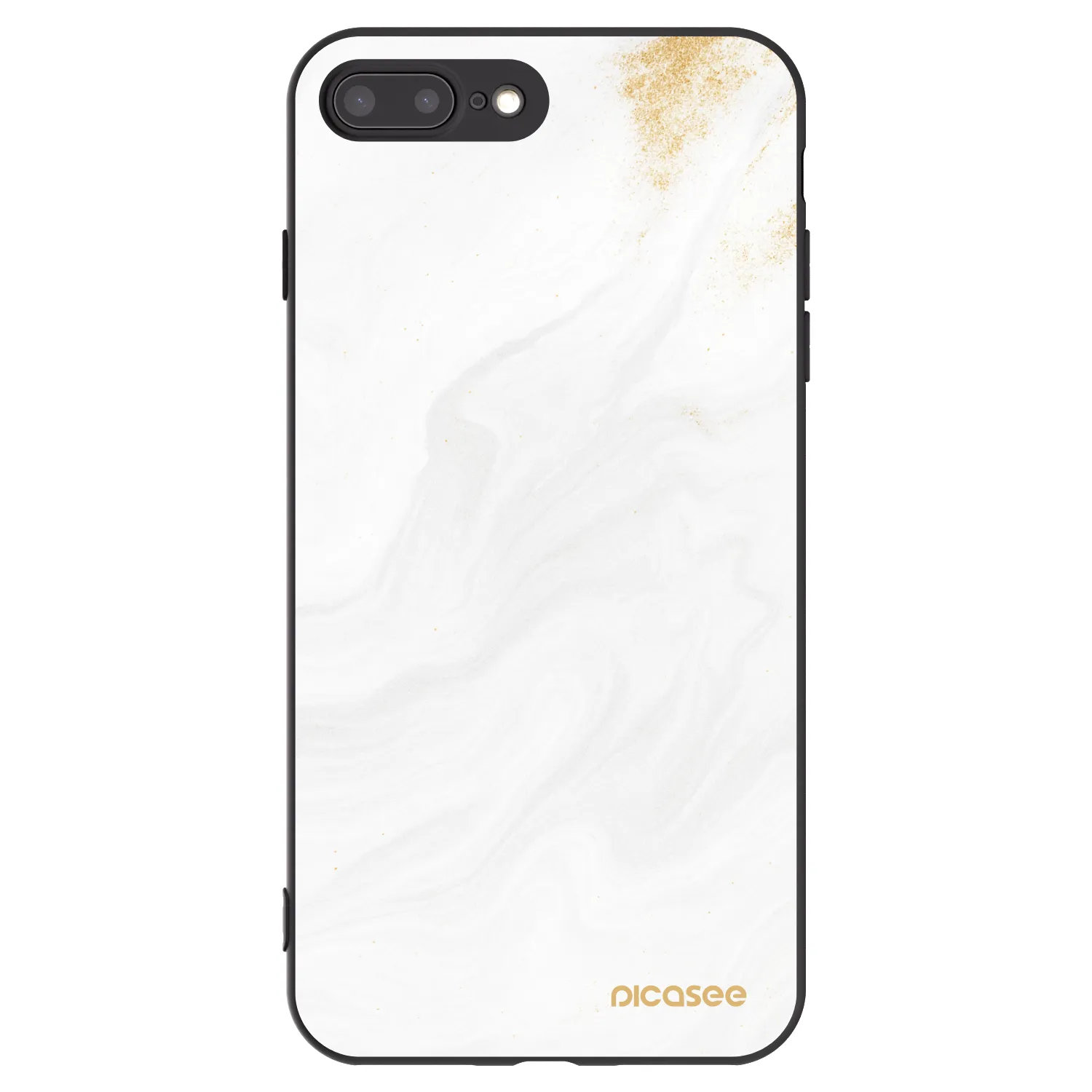 Picasee Apple iPhone 7 Plus Hülle - Schwarzes Silikon - White