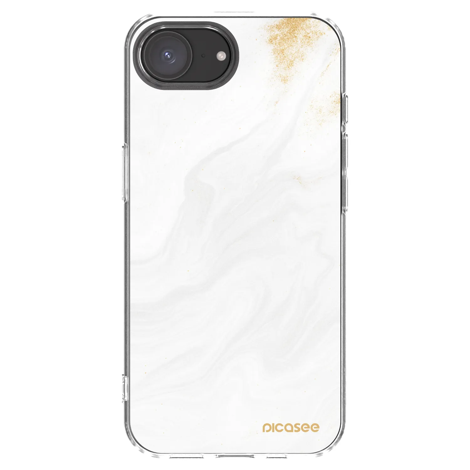 Picasee Apple iPhone 16e Hülle - Transparentes Silikon - White