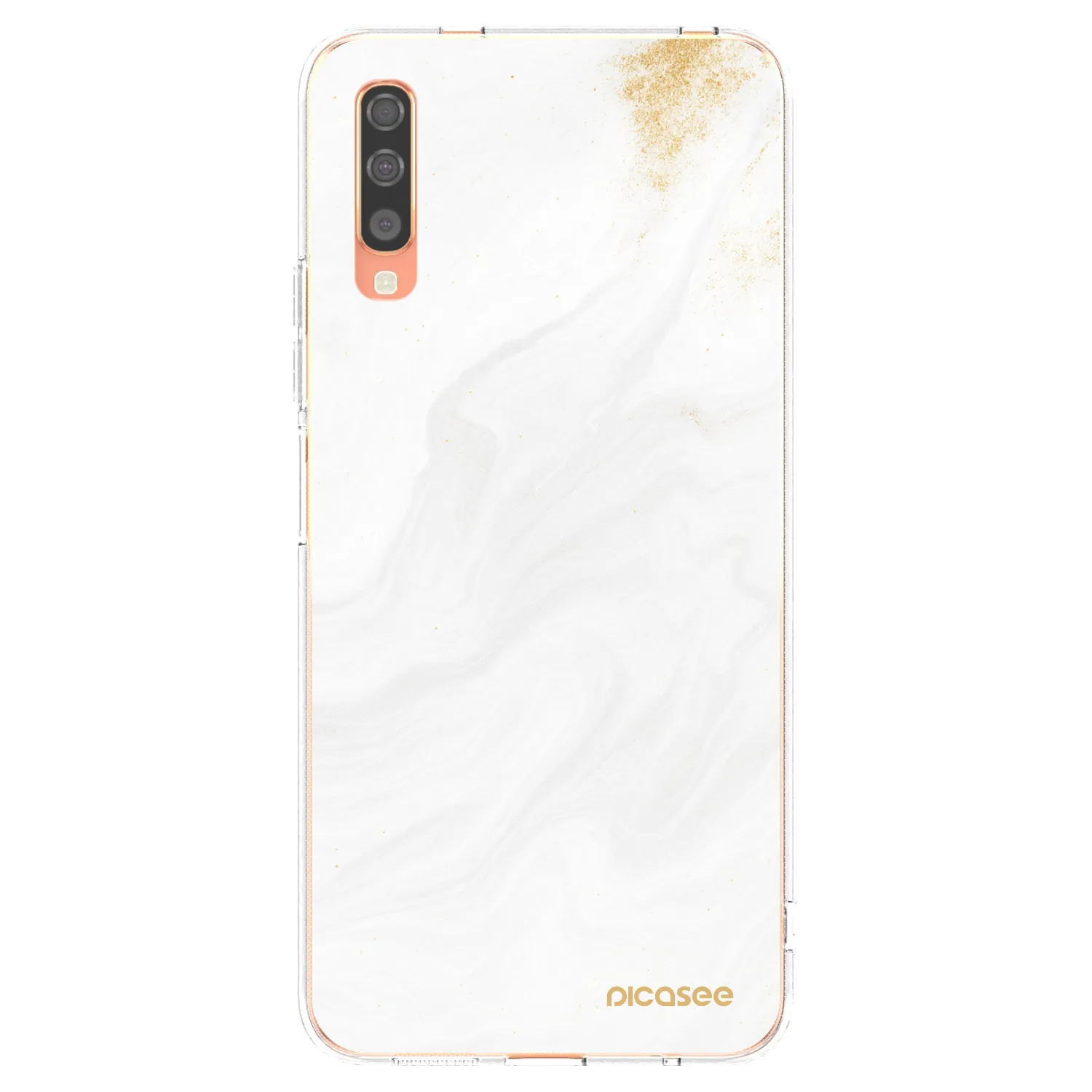 Picasee Samsung Galaxy A70 A705F Hülle - Transparentes Silikon - White