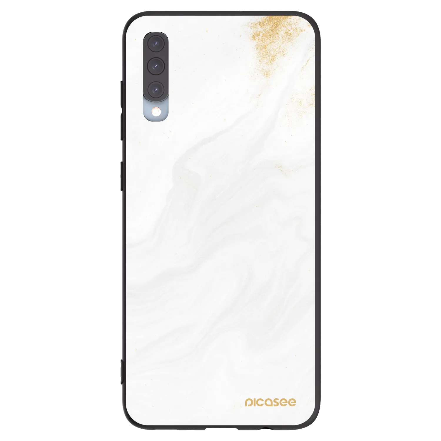 Picasee Samsung Galaxy A70 A705F Hülle - Schwarzes Silikon - White