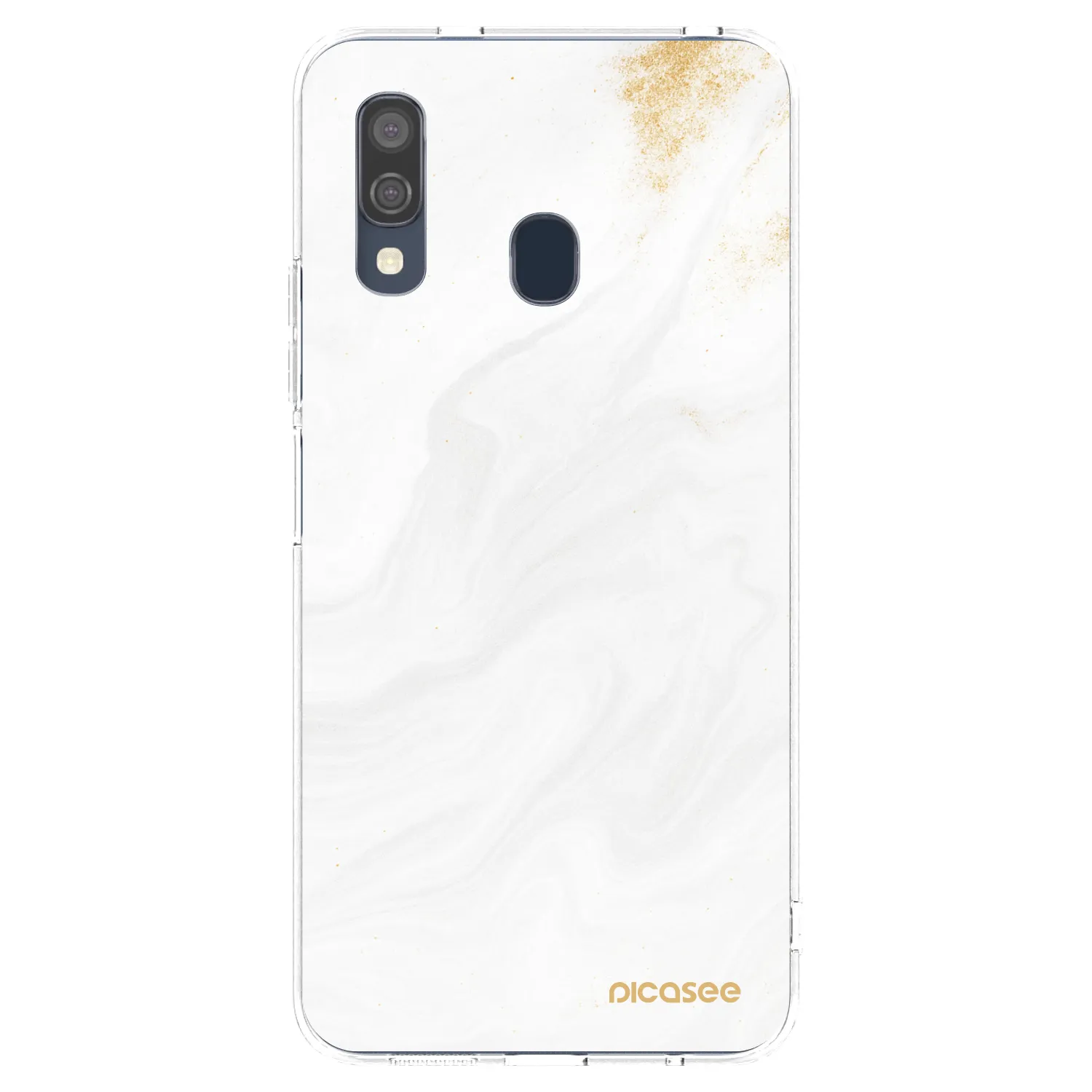 Picasee Samsung Galaxy A40 A405F Hülle - Transparentes Silikon - White
