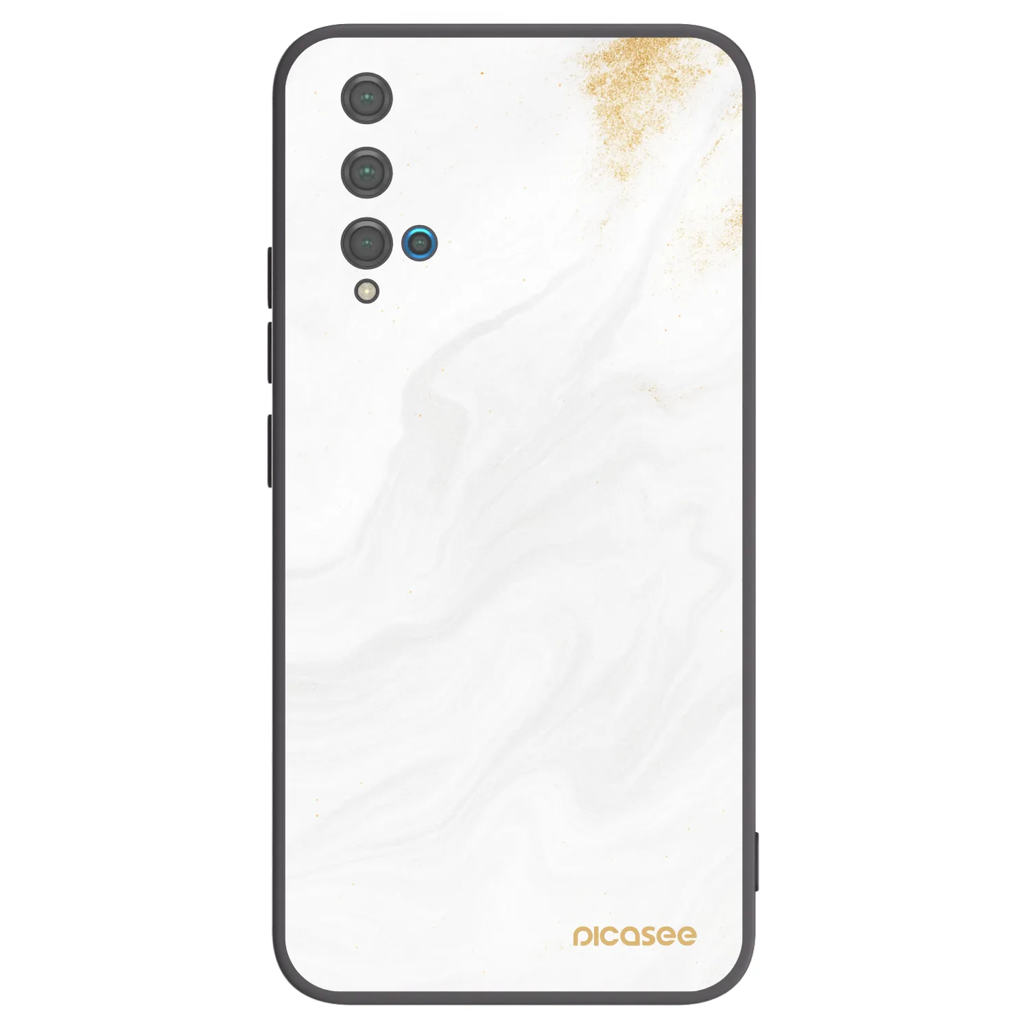 Picasee Huawei Nova 5T Hülle - Schwarzes Silikon - White