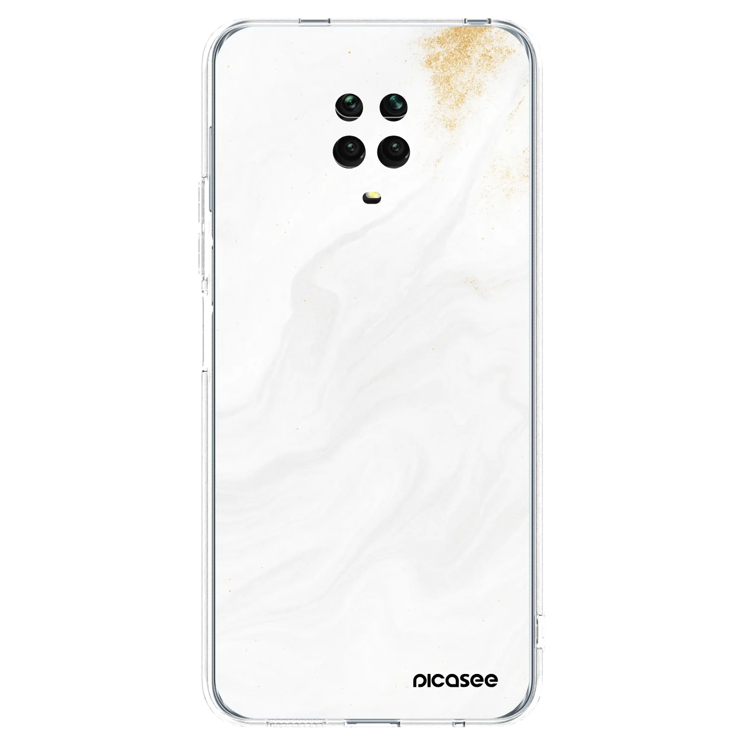 Picasee Xiaomi Redmi Note 9S Hülle - Transparentes Silikon - White