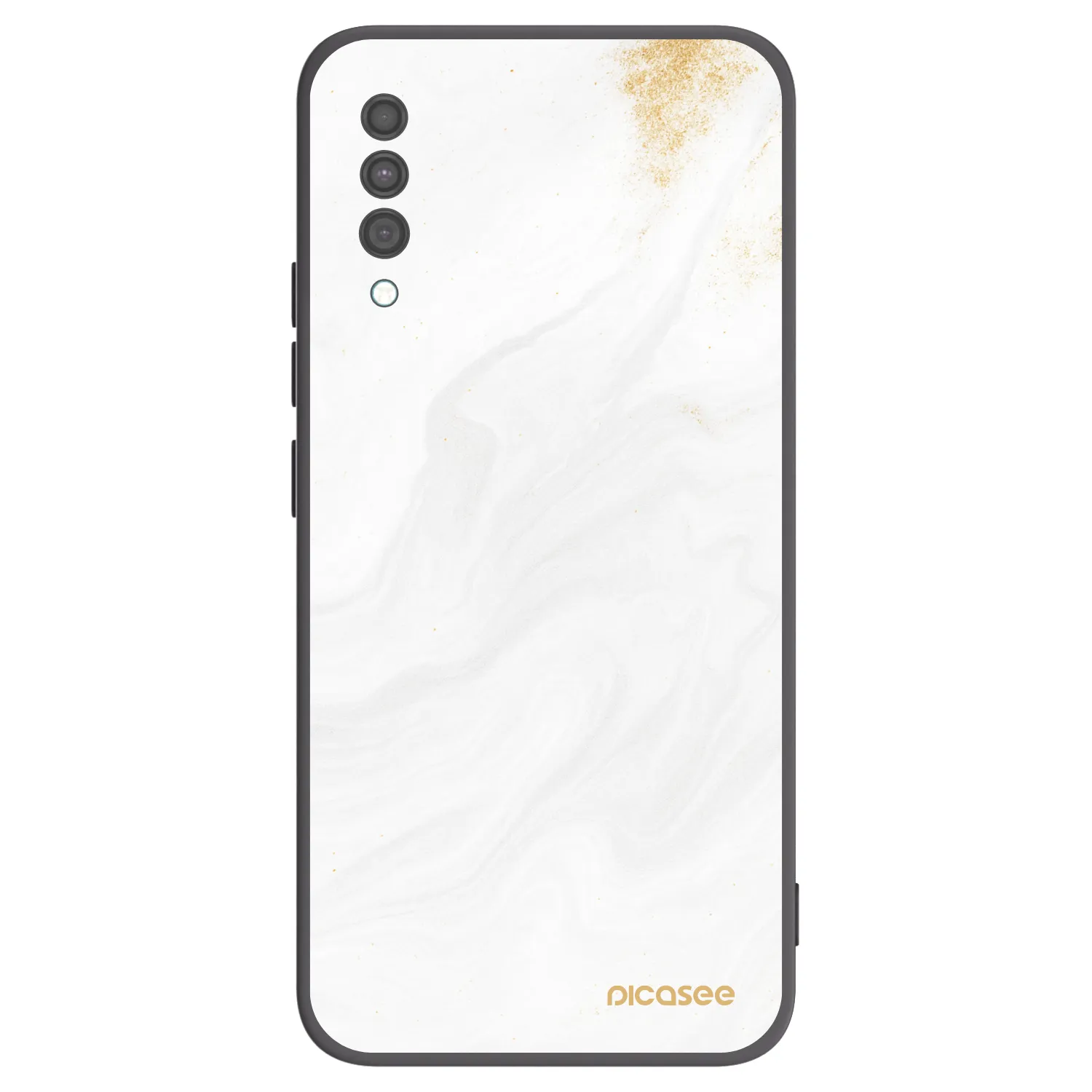 Picasee Samsung Galaxy A30s A307F Hülle - Schwarzes Silikon - White