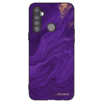 Picasee Realme 5 Hülle - Schwarzes Silikon - Purple