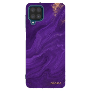 Picasee Samsung Galaxy A12 A125F Hülle - Transparentes Silikon - Purple