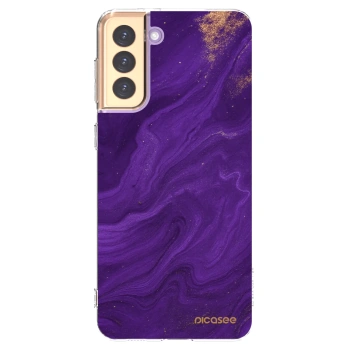 Picasee Samsung Galaxy S21+ 5G G996F Hülle - Transparentes Silikon - Purple