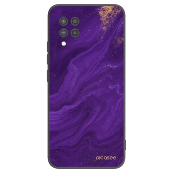 Picasee Samsung Galaxy A42 A426B Hülle - Schwarzes Silikon - Purple