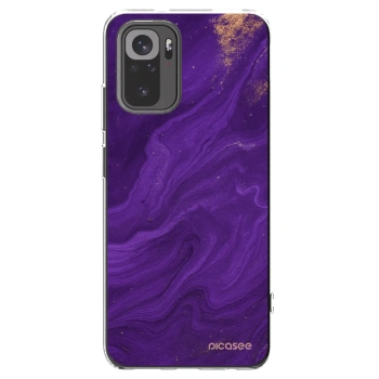 Picasee Xiaomi Redmi Note 10S Hülle - Transparentes Silikon - Purple