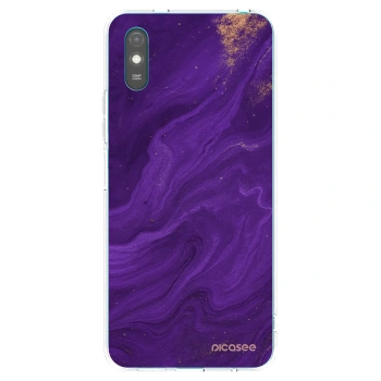 Picasee Xiaomi Redmi 9AT Hülle - Transparentes Silikon - Purple