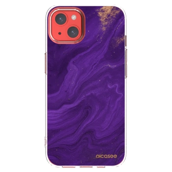 Picasee Apple iPhone 13 Hülle - Transparentes Silikon - Purple