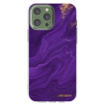 Picasee Apple iPhone 13 Pro Max Hülle - Transparentes Silikon - Purple